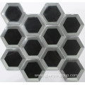 BLACK AND WHITE GLASS MOSAIC